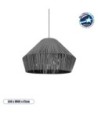 GLOBOSTAR® NUI 205-0066 Boho Κρεμαστό Φωτιστικό Οροφής με Ντουί 1 x E27 AC 220-240V IP20 - Γκρι - M60 x Π60 x Υ41cm